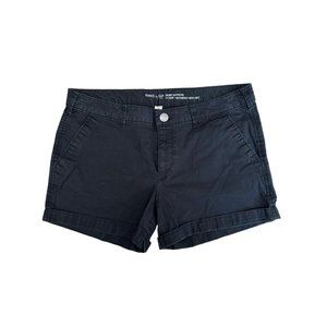 Khakis by GAP Shorts Womens Size 10 Skinny Boyfriend Roll Up Short Cotton Black